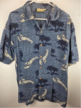 Max Cocos Men's Short Sleeves Shirt Lobster LARGE Pre-Owned